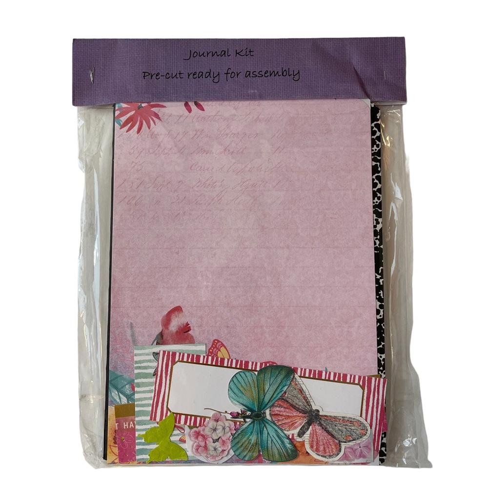 Journal Kit butterflies composition book. Pre-cut ready to glue.